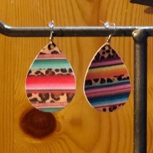 Cheetah serape earrings brand new
